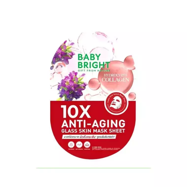 Baby Bright 10X Anti-Aging Glass Skin Mask Sheet (20gm)