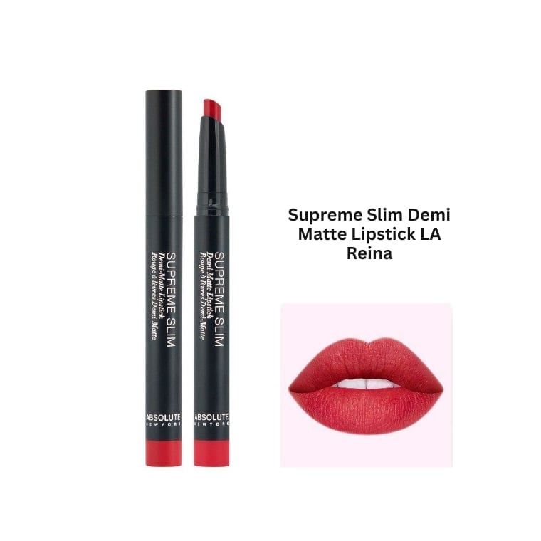 Absolute New York Supreme Slim Demi Matte Lipstick #LA Reina (1.3gm)