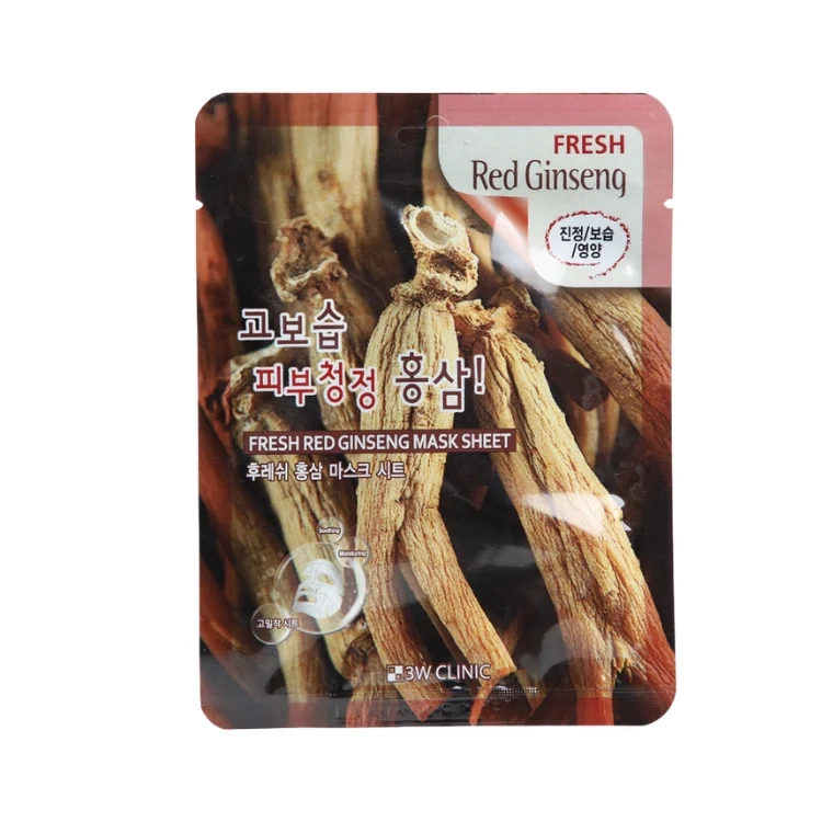 3W Clinic Fresh Red Ginseng Mask Sheet (23gm)
