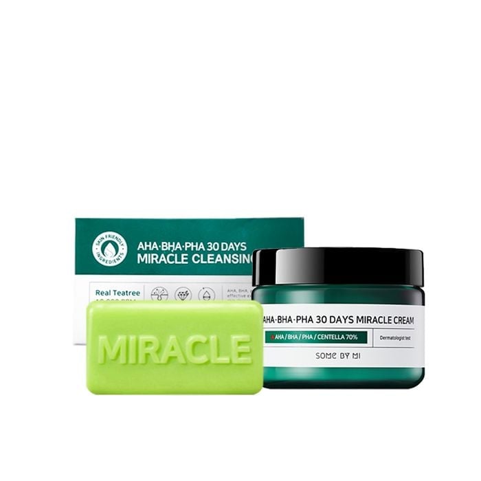 Some By Mi Aha. Bha. Pha 30 Days Miracle Cleansing Bar + Miracle Cream