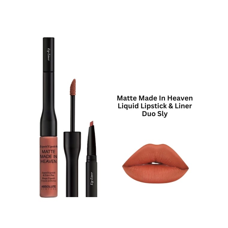 Absolute New York Matte Made In Heaven Liquid Lipstick & Liner Duo #Sly (4.2gm)