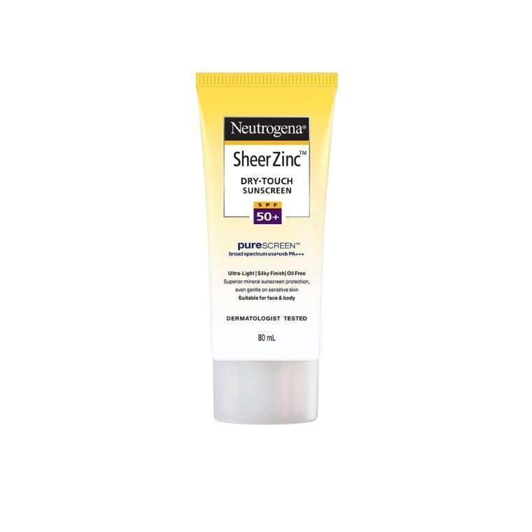 Neutogena Sheer Zinc Dry Touch Sunscreen Spf 50+ For Sensitive Skin (80ml)