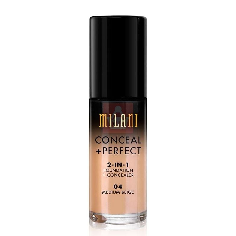 Milani Conceal+Perfect 2 In 1 Foundation And Concealer 04 Medium Beige (30ml)