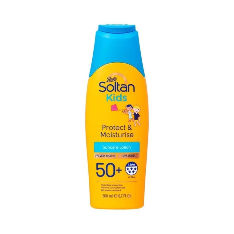 Boots Soltan Kids Protect & Moisturise Lotion Spf50+ (200ml)
