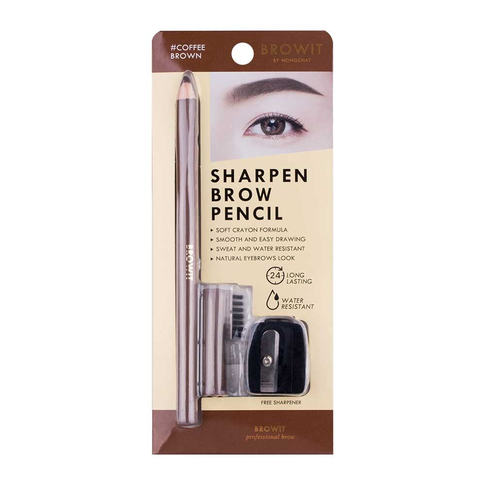 Browit By Nongchat Sharpen Brow Pencil #Coffee Brown (1.14gm)