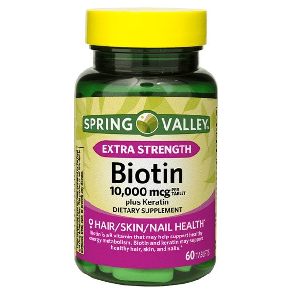 Spring Valley Extra Strength Biotin  10,000mcg (60 Tablets)