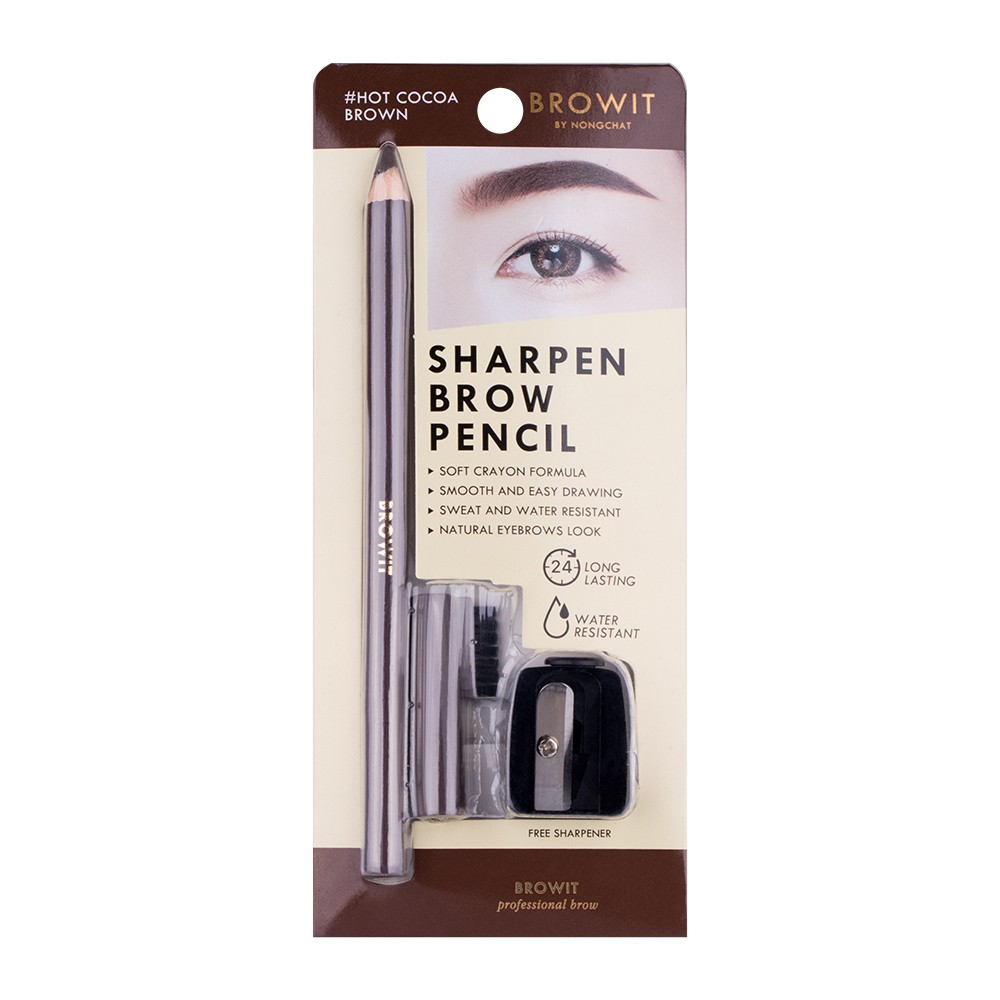Browit By Nongchat Sharpen Brow Pencil # Hot Cocoa Brown (1.14gm)