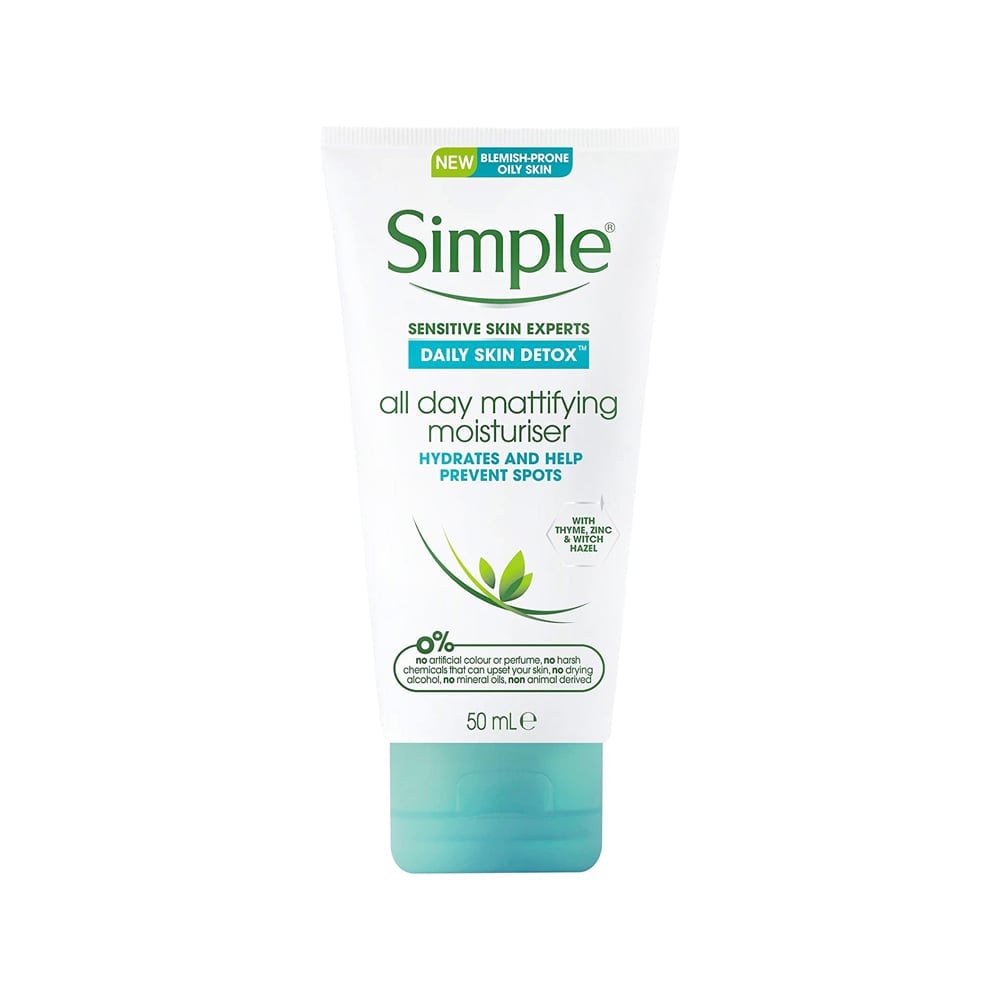 Simple Daily Skin Detox All Day Mattifying Moisturiser (50ml)