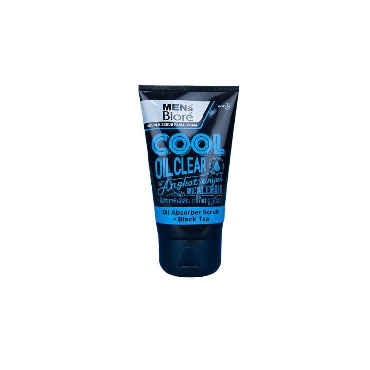 Biore Men's Double Scrub Facial Foam Cool Oil Clear (100gm)