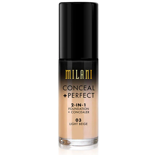 Milani Conceal+Perfect 2-In-1 Foundation+Concealer 03 Light Beige (30gm)