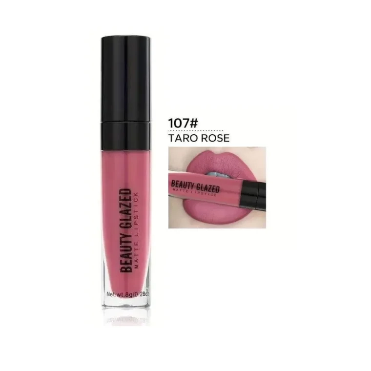 Beauty Glazed Silky Smoothness Matte Lipstick #107 Taro Rose (8gm)