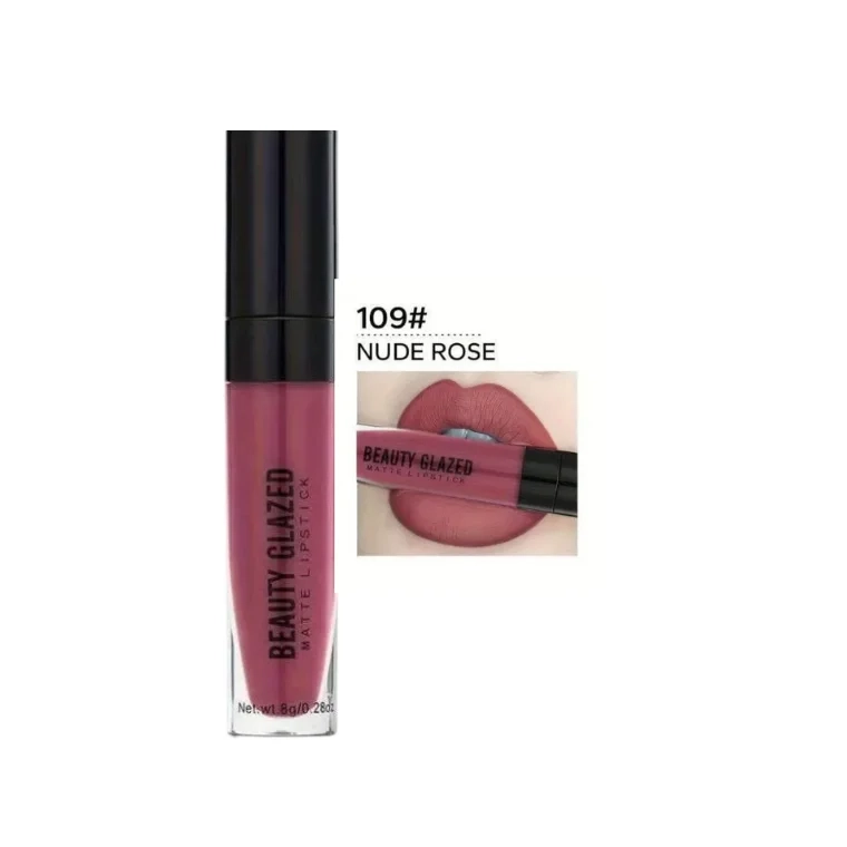 Beauty Glazed Silky Smoothness Matte Lipstick #109 Nude Rose (8gm)