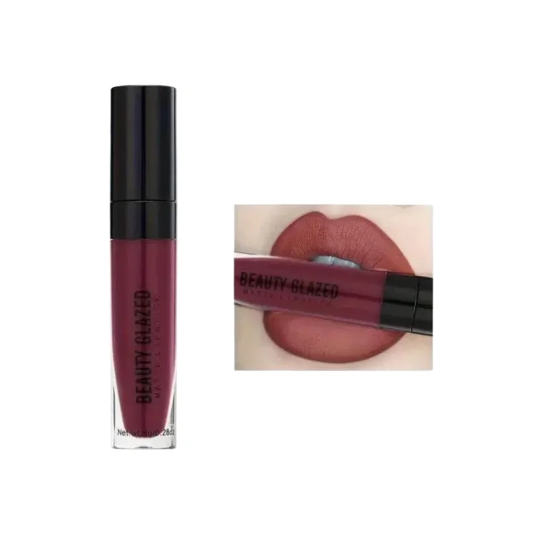Beauty Glazed Silky Smoothness Matte Lipstick #118 Crimson (8gm)