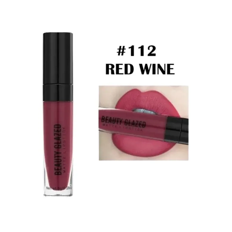 Beauty Glazed Silky Smoothness Matte Lipstick #112 Red Wine (8gm)