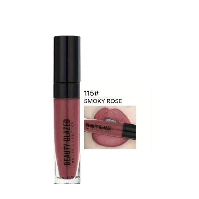 Beauty Glazed Silky Smoothness Matte Lipstick #115 Smoky Rose (8gm)