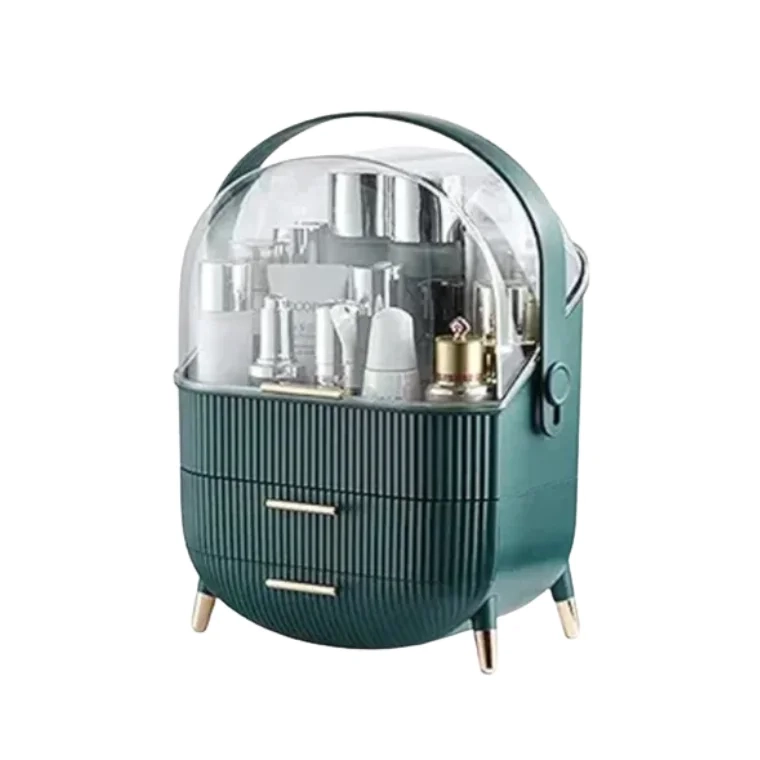 Blink Dust-Proof Green Makeup Organizer and Cosmetic Storage Box