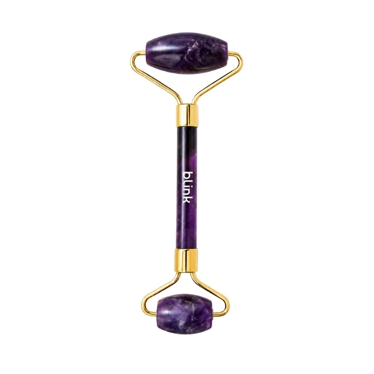 Blink Jade Roller Rose Quartz Double Head Roller – Purple