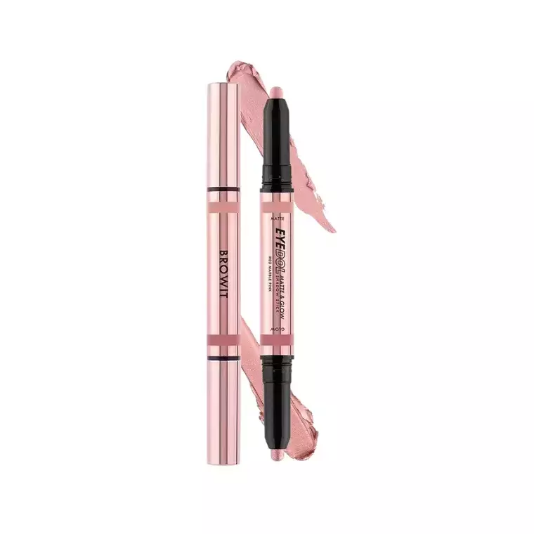 Browit Eyedol Matte And Glow Shadow Stick #02 Marble Pink (0.5gm+0.5gm)