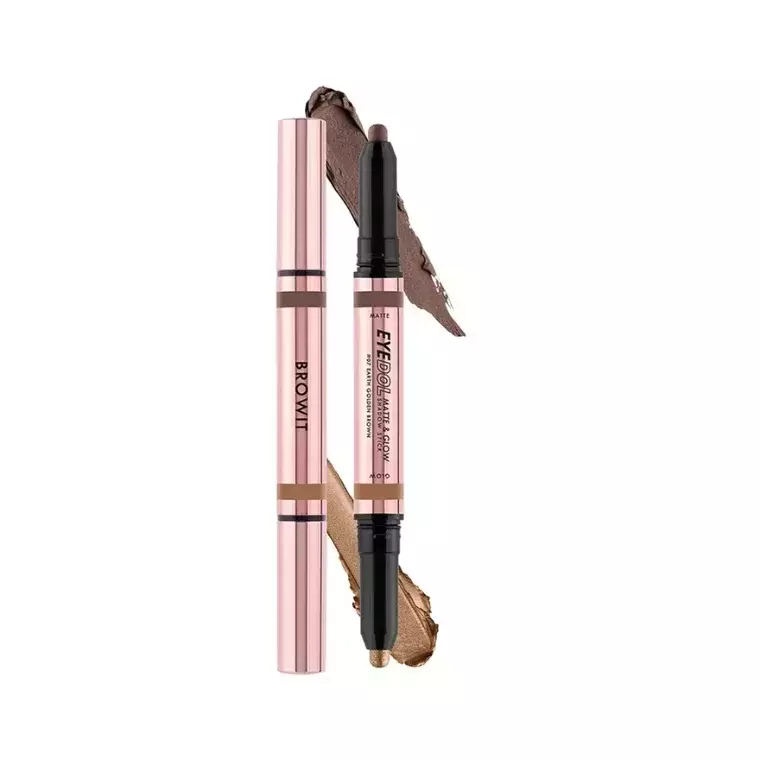 Browit Eyedol Matte And Glow Shadow Stick #07 Earth Golden Brown (0.5gm+0.5gm)