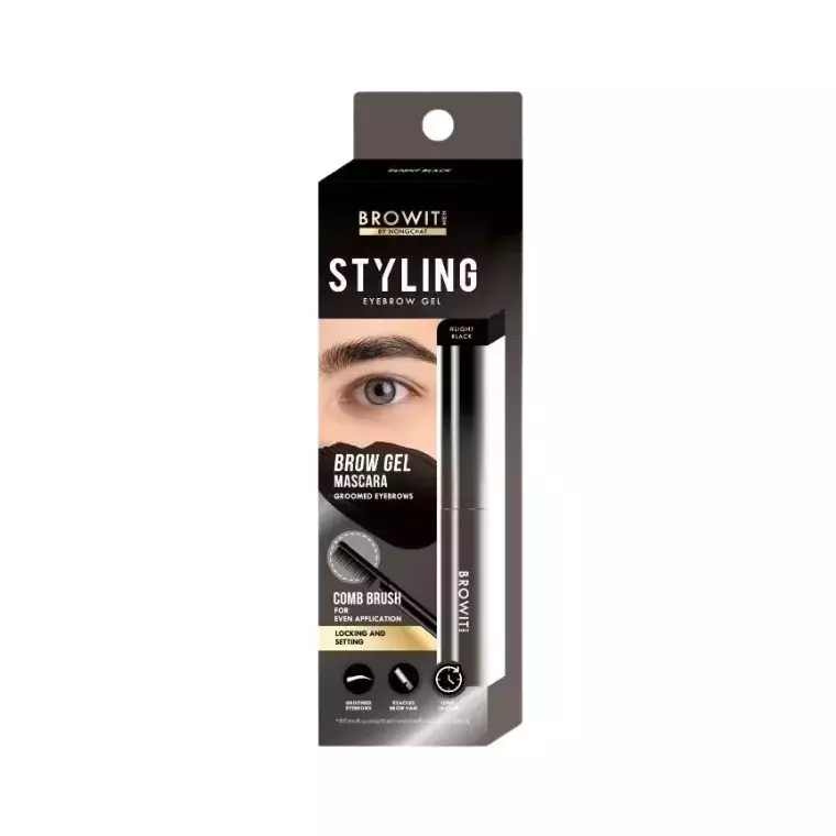 Browit Men Styling Eyebrow Gel #Light Black (3.5gm)