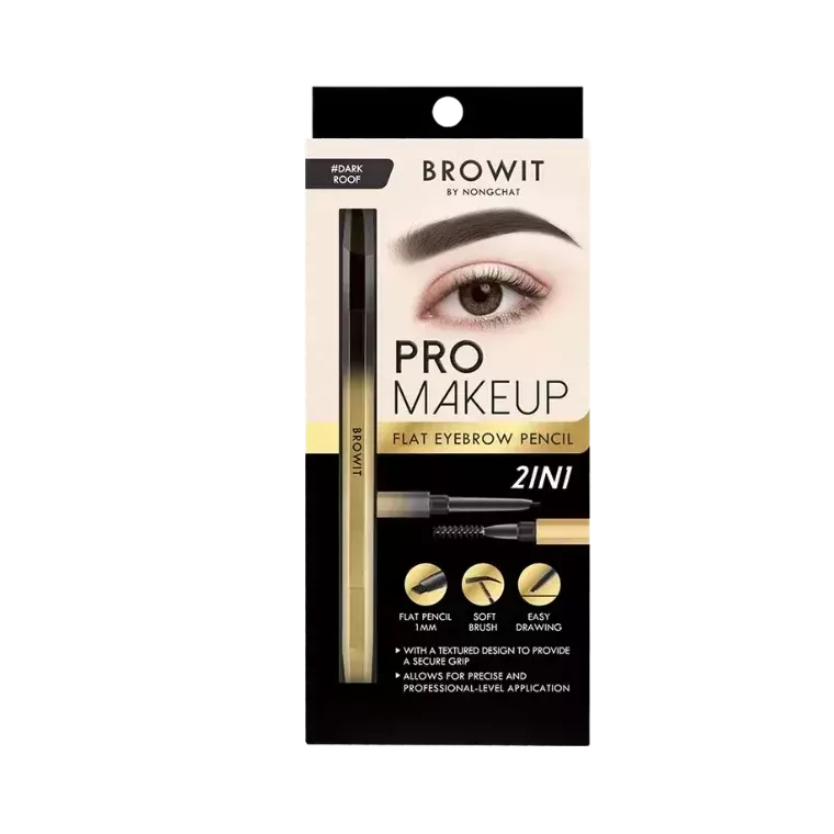 Browit Pro Makeup Flat Eyebrow Pencil #Dark Roof (0.08gm)