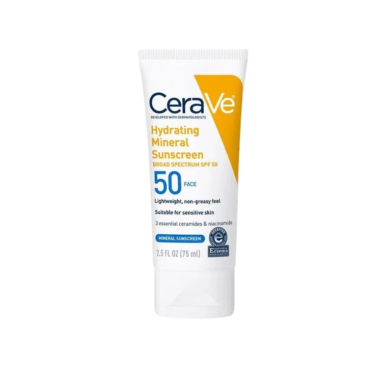 Cerave Hydrating Broad Spectrum SPF 50 Face Mineral  Sunscreen (75ml)