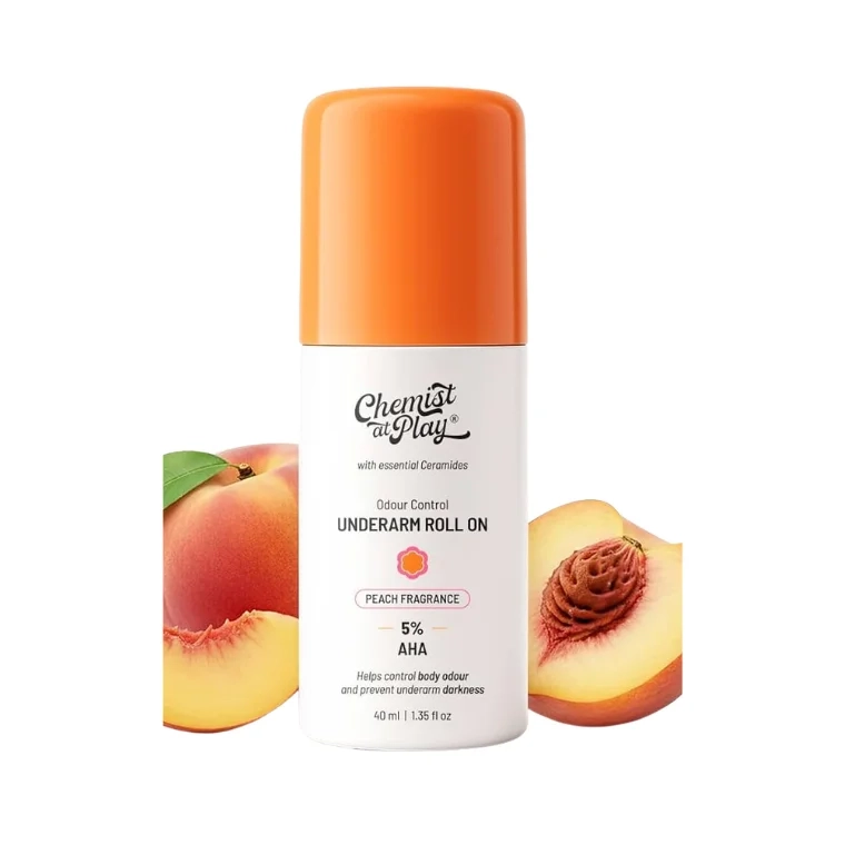 Chemist at Play Underarm 5% AHAs and Vitamin C Roll On Peach Fragrance (40ml)