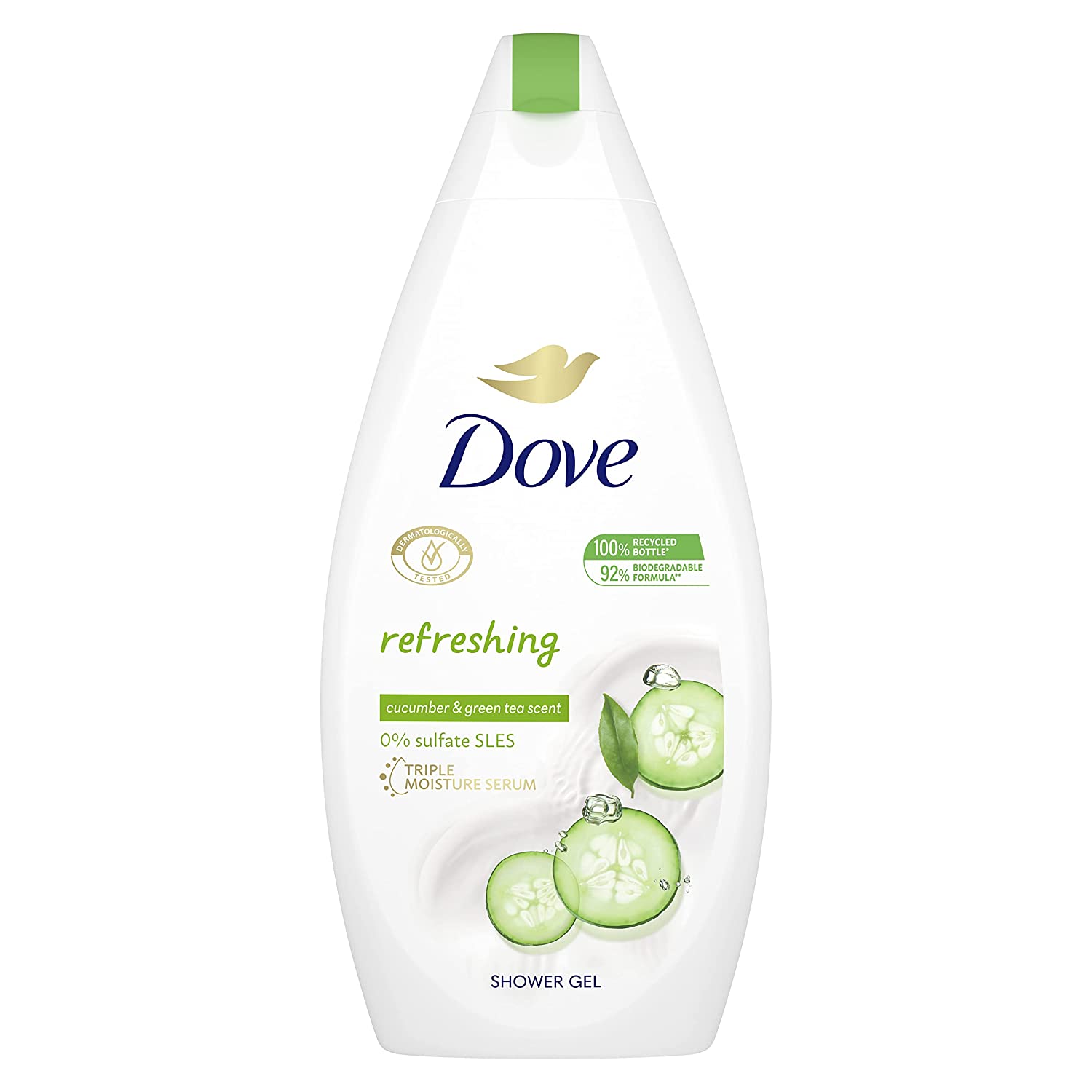 Dove Cucumber & Green Tea Scent Shower Gel (750ml)