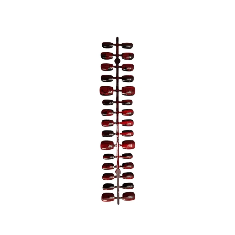 FR Cosmic False Glossy Nails Ombre Press #Red & Black (30pc)