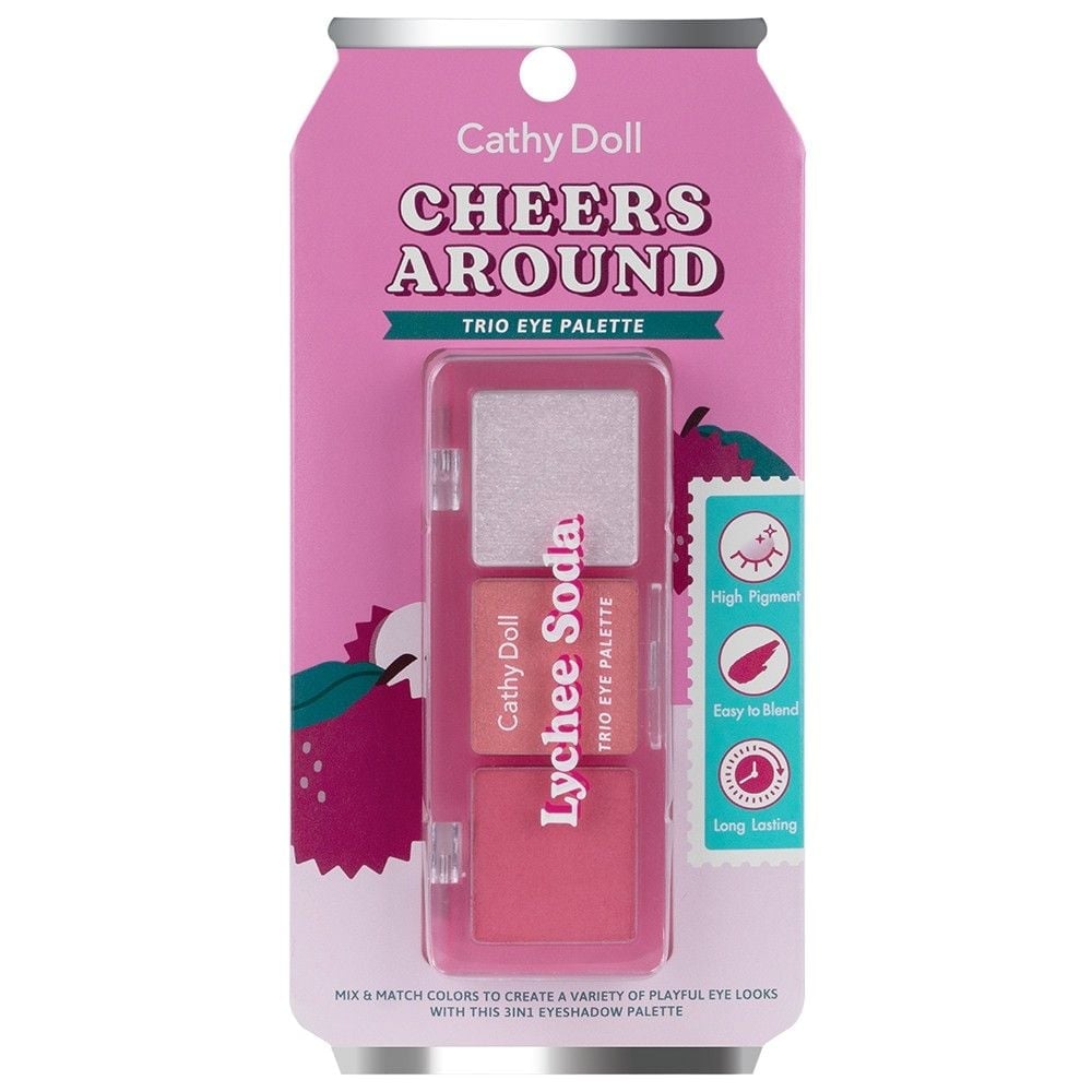 Cathy Doll Cheers Around Trio Eye Palette #01 Lychee Soda-3 colour(2gm)