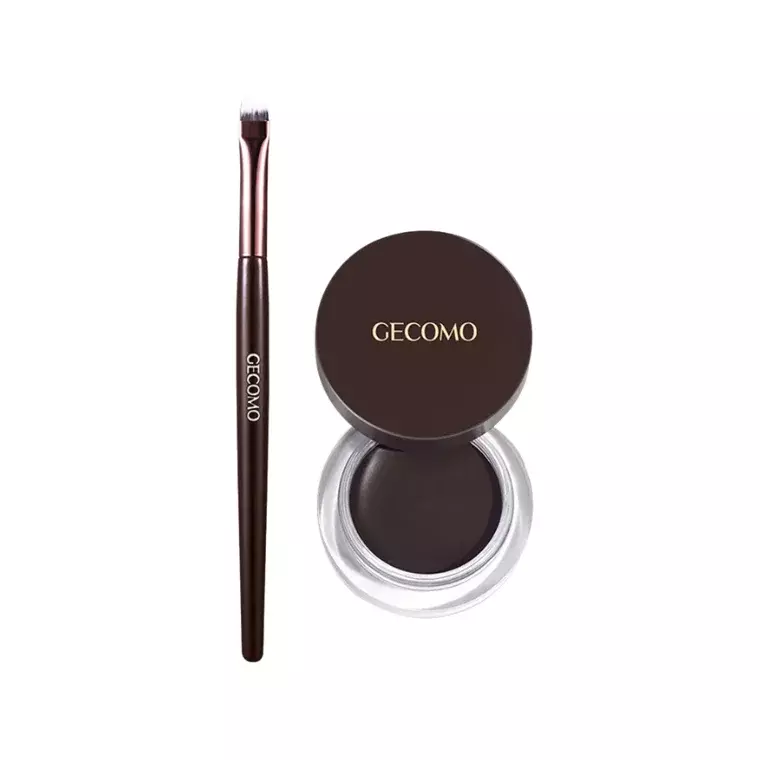 Gecomo Eyeliner Cream With Eyeliner Brush #01 Black (4gm)
