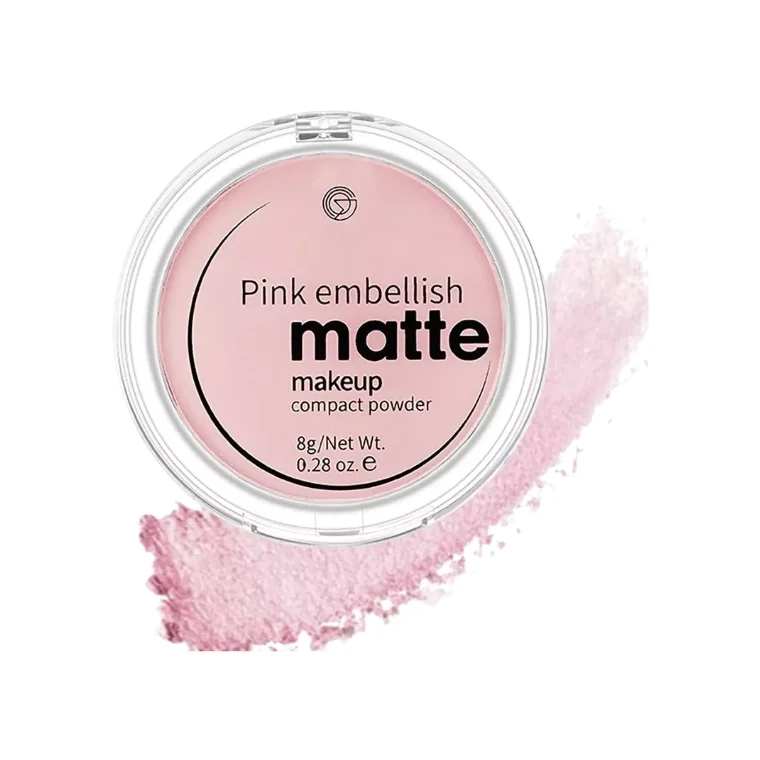 Gecomo Pink Embellish Matte Makeup Compact Powder (8gm)