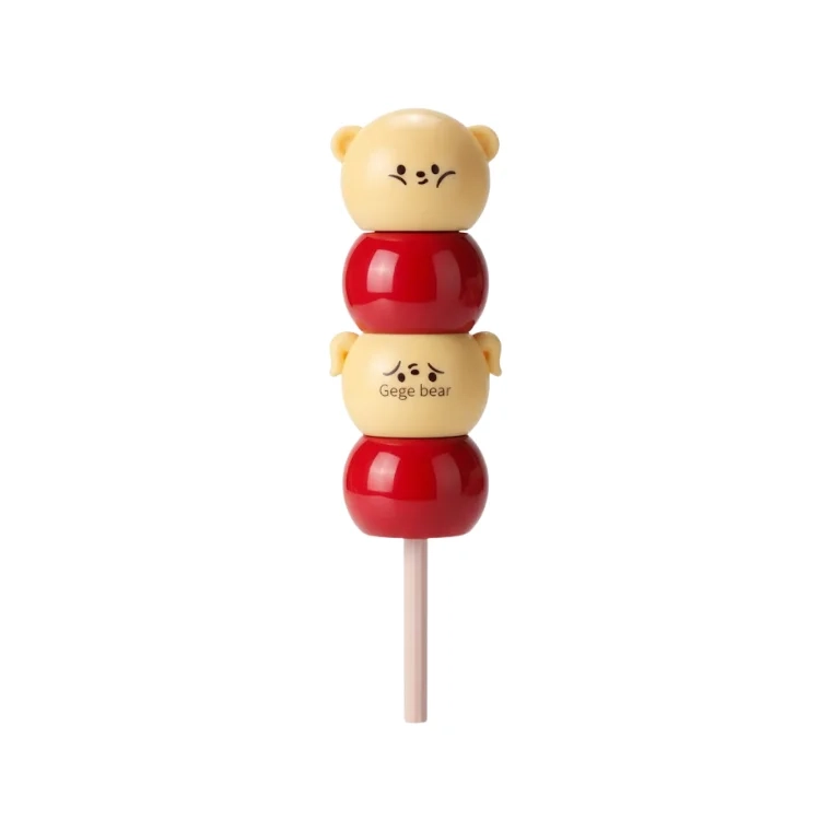 Gege Bear Tanghulu Velvet Bear Milk Cream Lip Mud Lipstick #01 Peach Milk Pop (3gm)