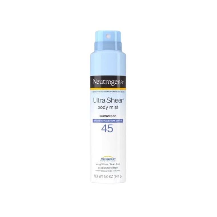 Neutrogena Ultra Sheer Body Mist Sunscreen Spray Broad Spectrum SPF 45 (141gm)