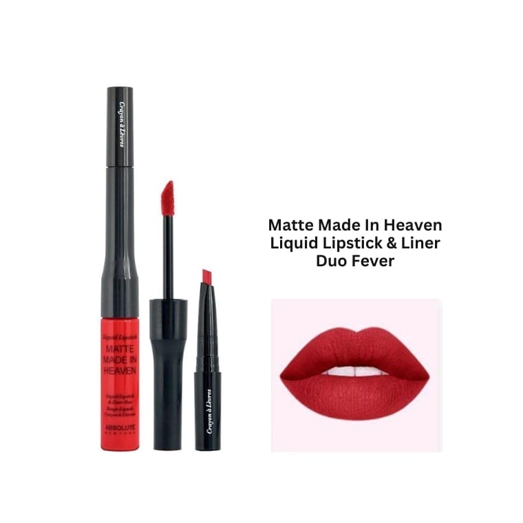 Absolute New York Matte Made In Heaven Liquid Lipstick & Liner Duo #Fever (4.2gm)
