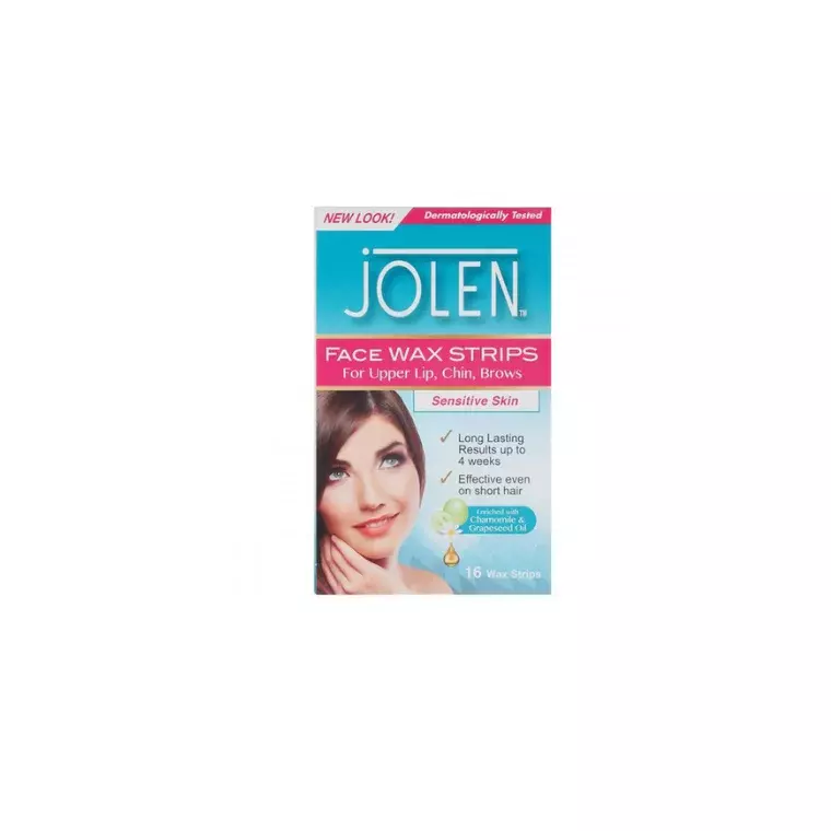 Jolen Face Wax Strips Sensitive Skin (16 Strips)