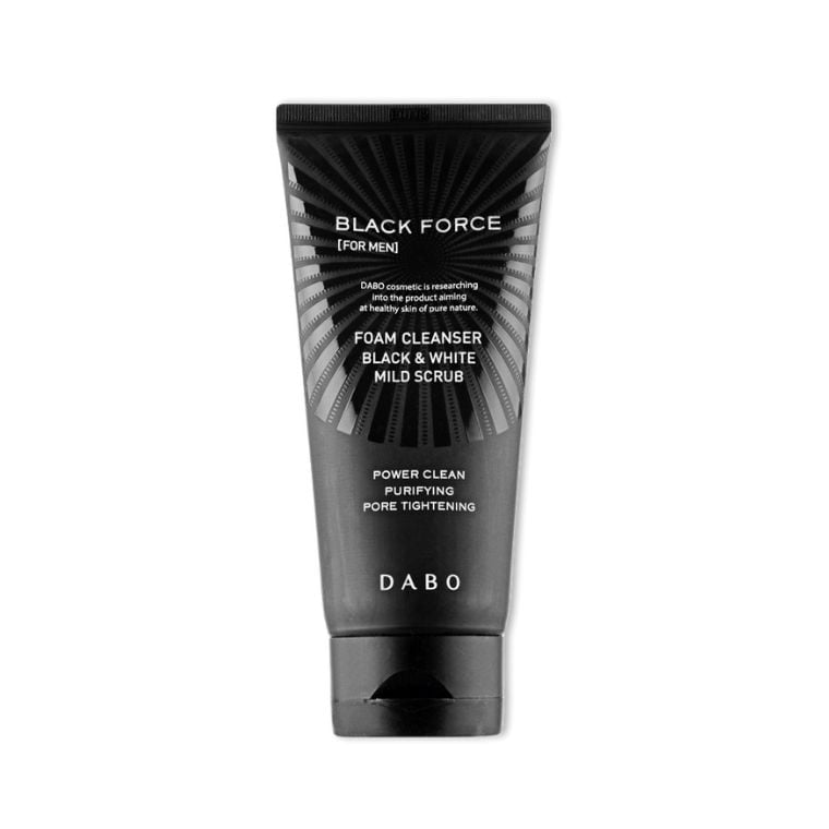Dabo Black Force Men Foam Cleanser Black & White Mild Scrub (120ml)