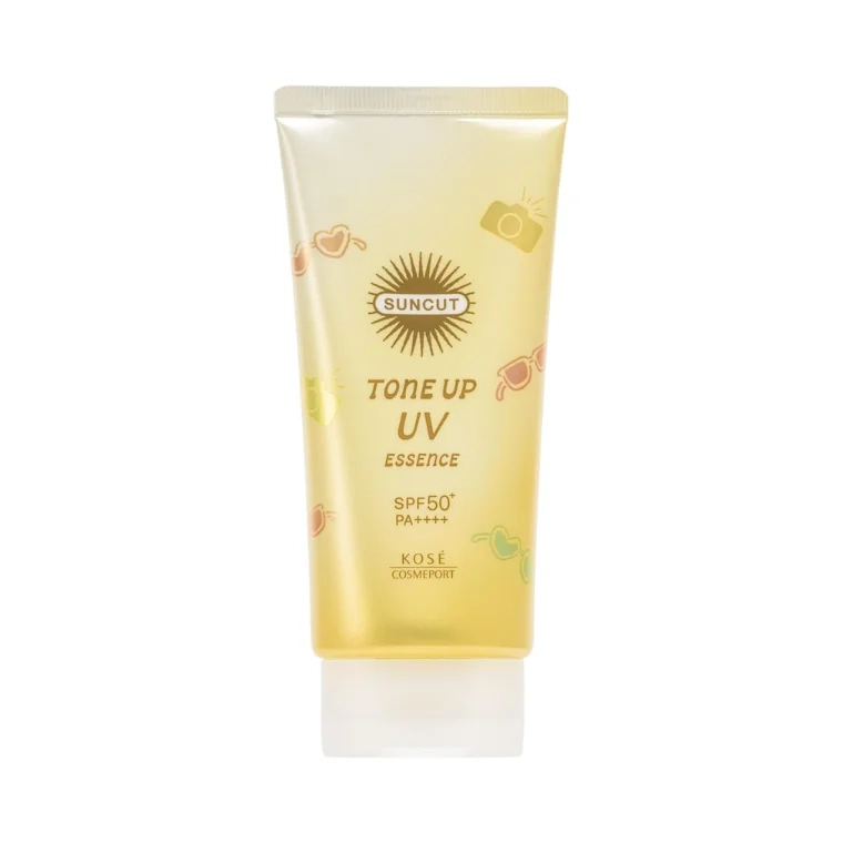 Kose SUNCUT Tone Up UV Essence Sunscreen SPF50+ PA++++  #lemon yellow (80gm)