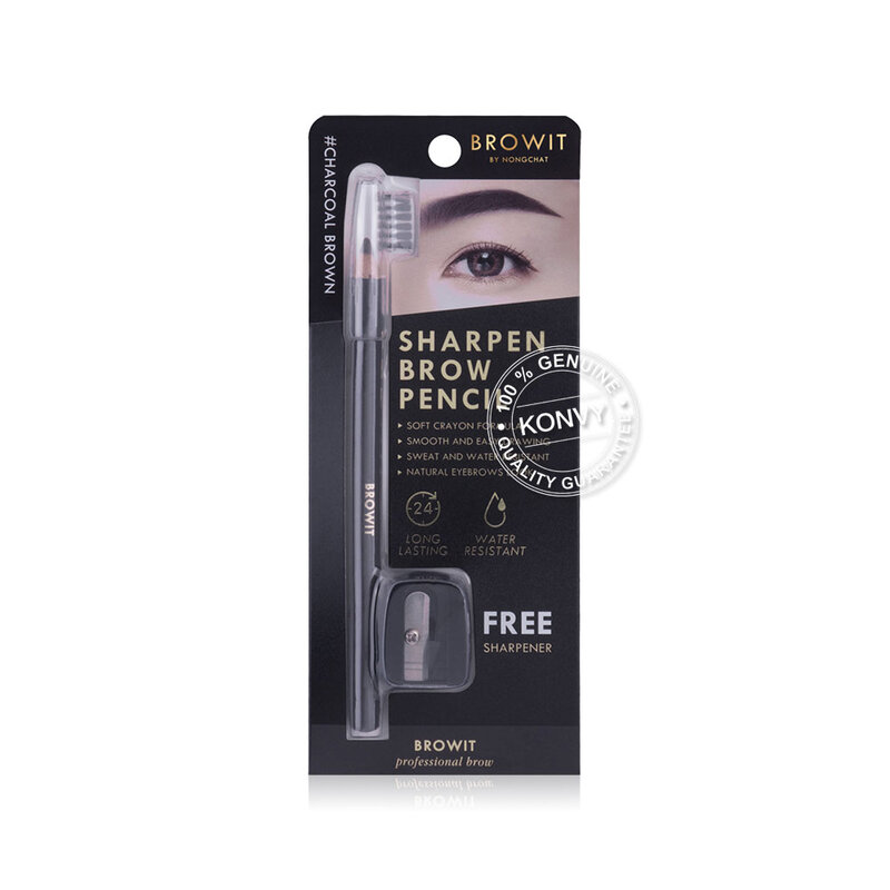 Browit By Nongchat Sharpen Brow Pencil #Charcoal Brown (1.14gm)
