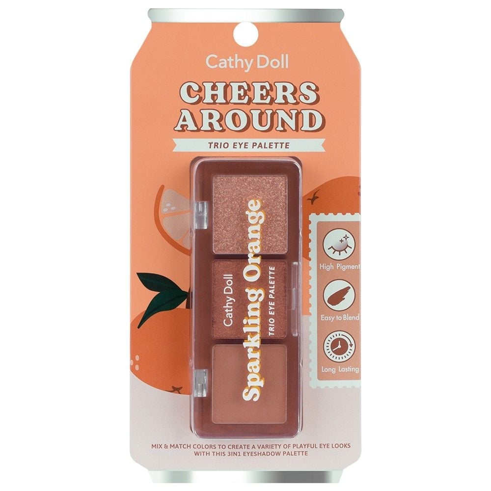 Cathy Doll Cheers Around Trio Eye Palette # 05 Sparkling Orange-3 colour(2gm)