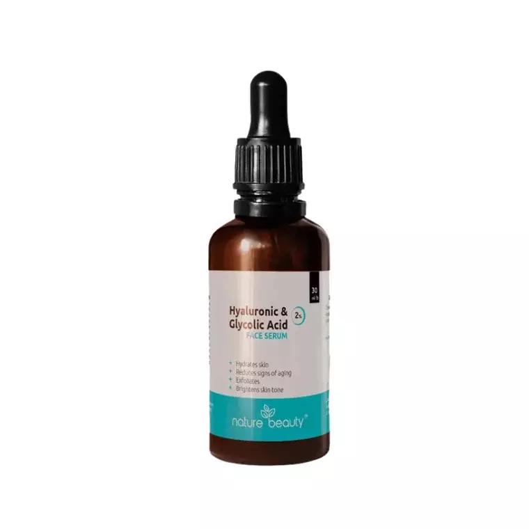 Nature Beauty Hyaluronic 1% & Glycolic Acid 2% Serum (30ml)