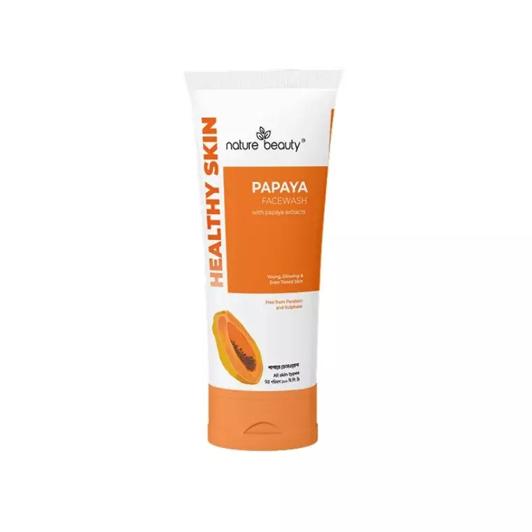 Nature Beauty Papaya Face Wash Gentle Brightening Cleanser (100ml)