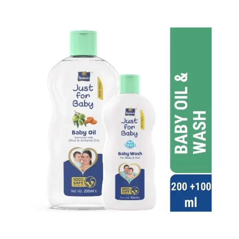 Parachute Just for Baby - Baby Oil (200ml) & Baby Wash (100ml)