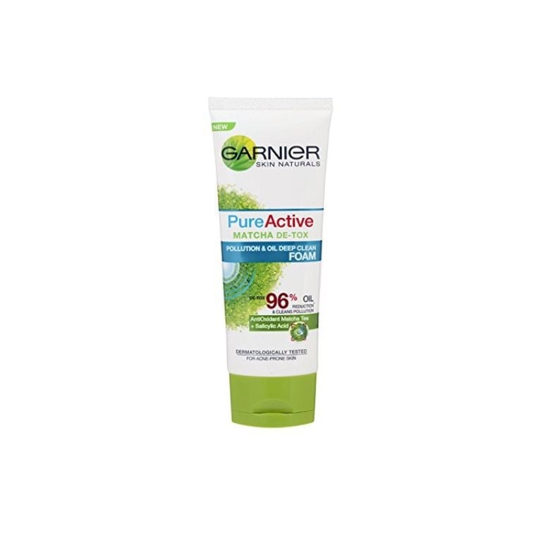 Garnier Pure Active Matcha Deep Clean Dirt & Oil Control Foam Cleanser (100ml)