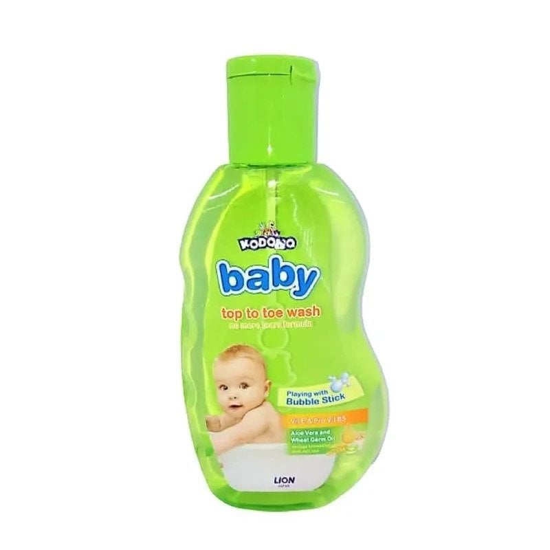 Kodomo Baby Top to Toe Wash Aloe Vera & Wheat Germ Oil Body Wash Original by Lion (200ml)