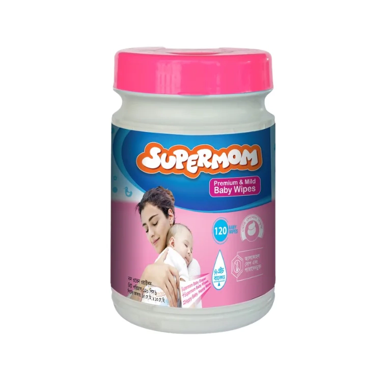 Supermom Baby Wipes Canister 120's Jar
