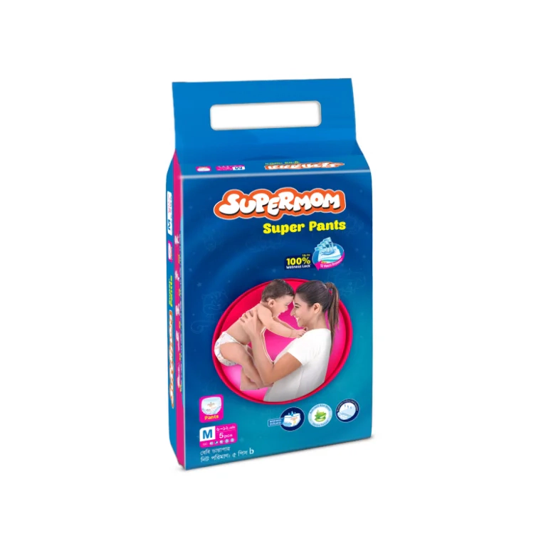 Supermon Baby Pant Diaper Medium (6-12) Kg (5pcs)