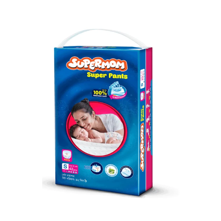 Supermon Baby Pant Diaper Small (0-8) Kg (42pcs) Saver Pack