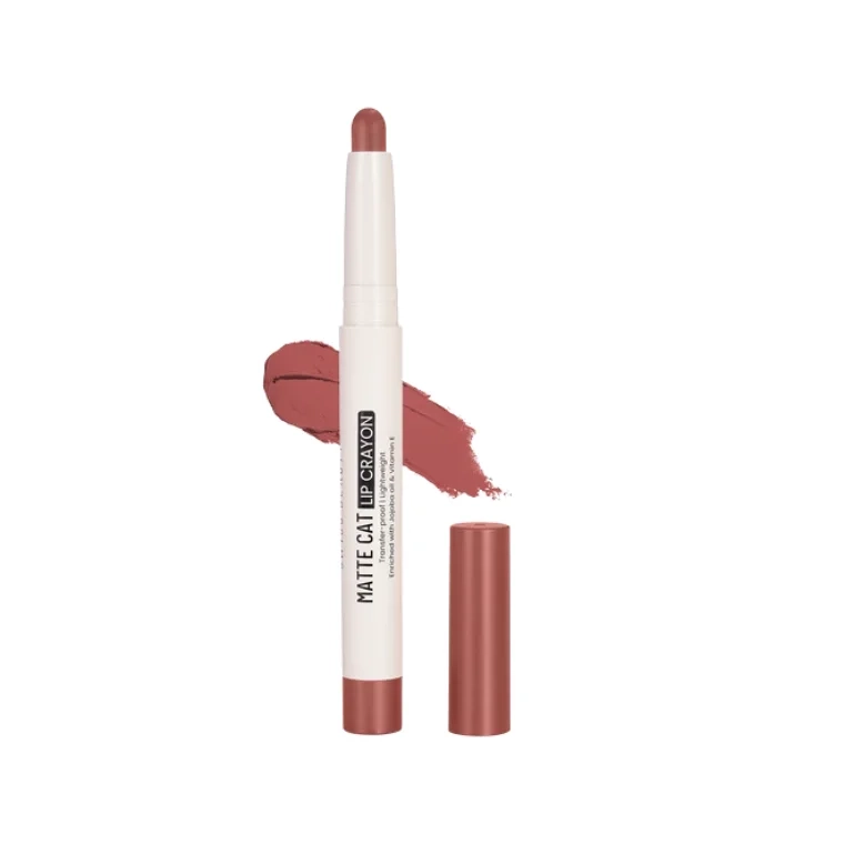 Swiss Beauty Matte Cat Lip Crayon #01 Tangerine Buff (3.5gm)