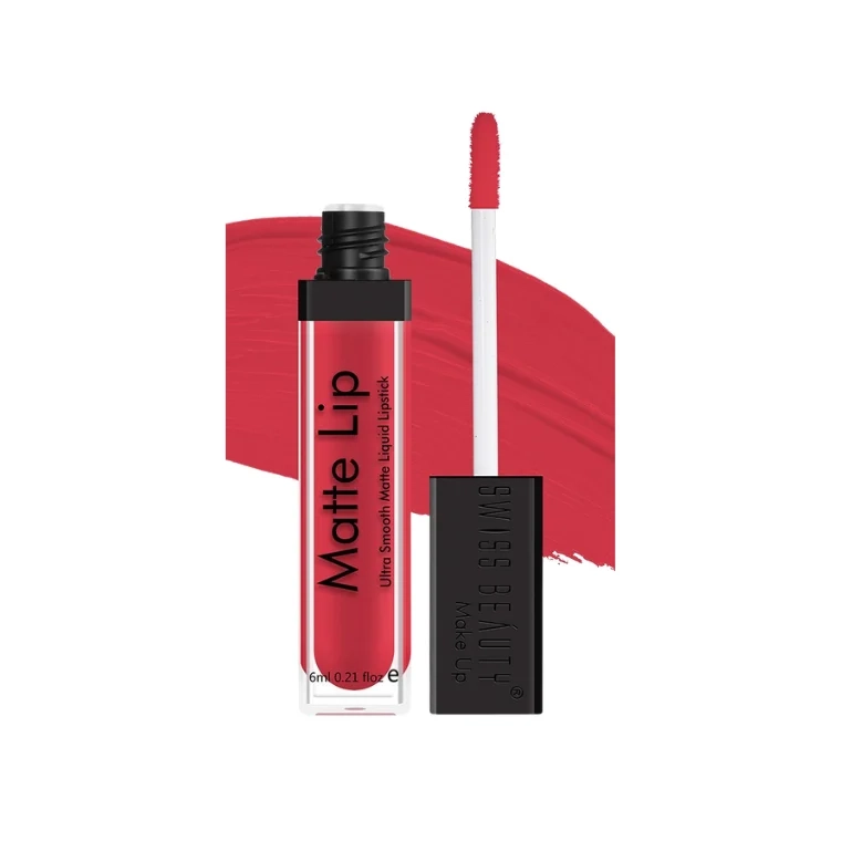 Swiss Beauty Ultra Smooth Matte Lip Liquid Lipstick #21 Valentine Red (6ml)